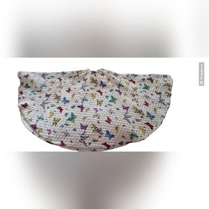 Vintage Butterfly Quilted Full-circle Skirt 1950s Loomtogs xs 28 inches waist